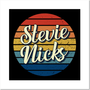 Stevie Nicks Vintage Retro Circle Posters and Art